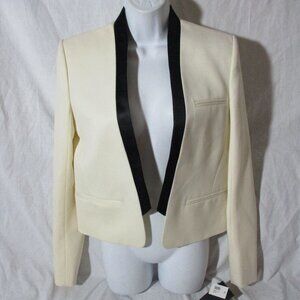 NEW NWT BALMAIN PARIS Wool BLAZER 36 BLACK WHITE Formal Wedding Event